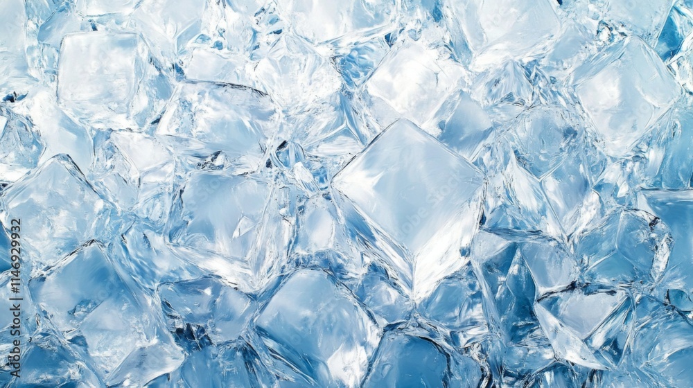 A Close Up View Of Many Ice Cubes A Close Up View Of Many Ice Cubes