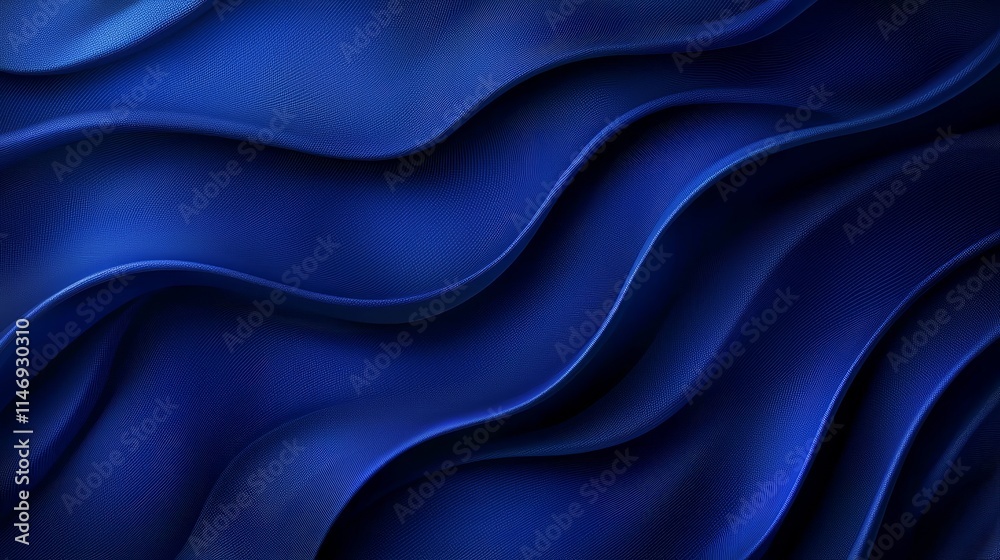 Obraz premium a close up of a blue fabric with wavy lines