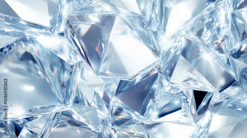 Sparkling Crystal Fragments Glimmering Brightly Sparkling Crystal Fragments Glimmering Brightly