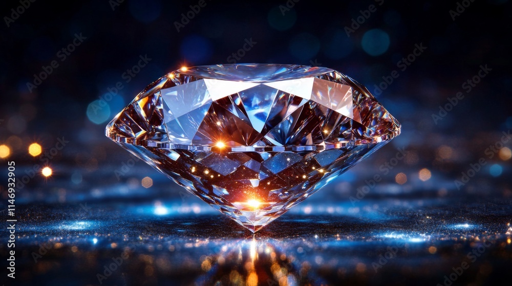 A Brilliant Sparkling Diamond Reflects Light A Brilliant Sparkling Diamond Reflects Light