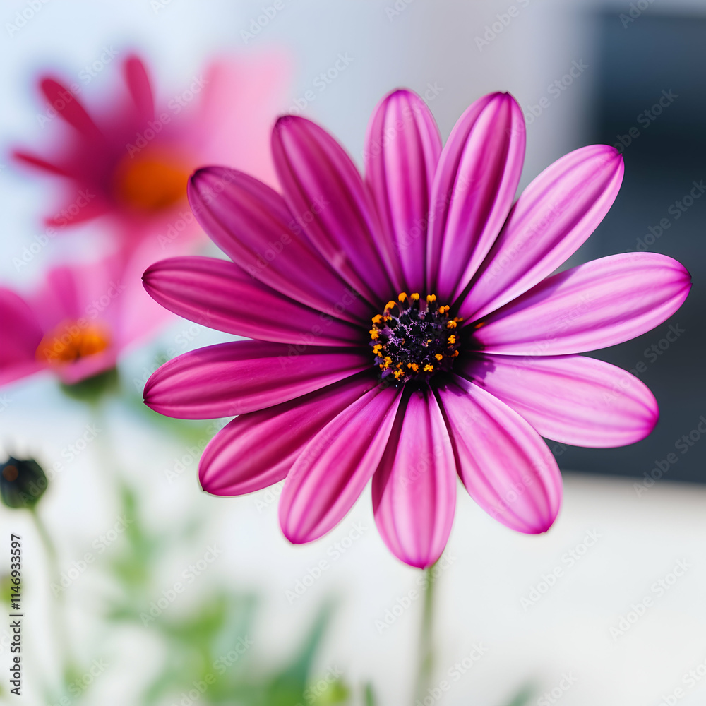 A vibrant pink flower with delicate petals, showcasing nature's beauty. A vibrant pink flower with delicate petals, showcasing nature's beauty.