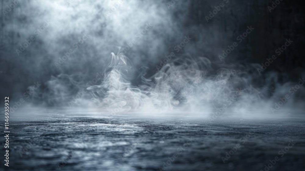 Fototapeta premium Mysterious Smoky Atmosphere: A Dark and Moody Scene