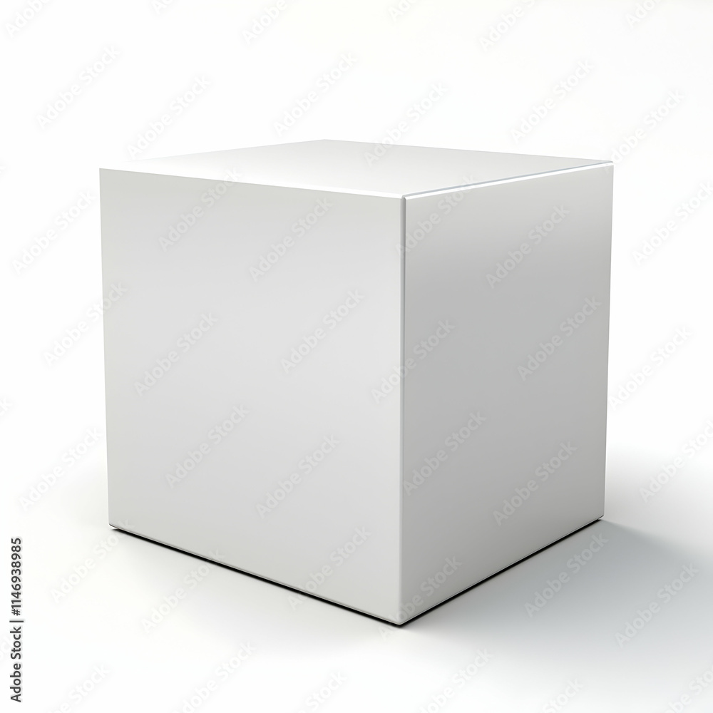 A simple, white cube on a clean background, emphasizing minimalism and design. A simple, white cube on a clean background, emphasizing minimalism and design.