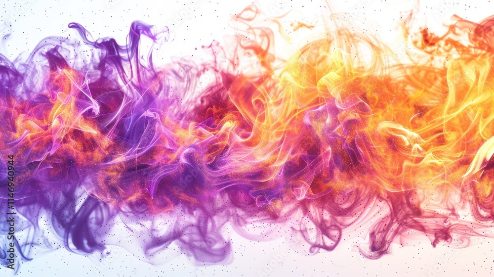 Fototapeta premium Abstract Colorful Smoke Swirls: A Vivid Symphony of Hues
