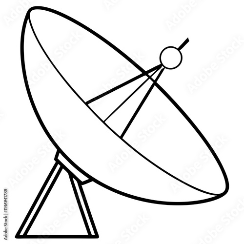 Satellite Dish Vector Icon Design