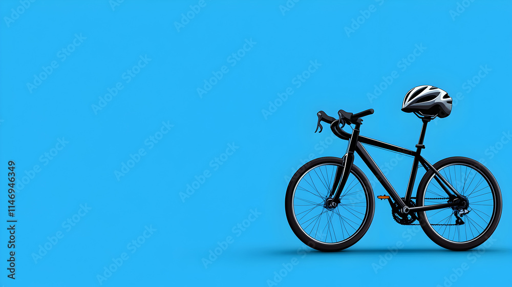 A clean design of a bicycle and helmet, representing an eco-friendly and active lifestyle. Bicycle and helmet vector. A clean design of a bicycle and helmet, representing an eco-friendly and active lifestyle. Bicycle and helmet vector.