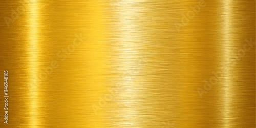 Close-up texture of polished golden metal with horizontal stripes for background or design.