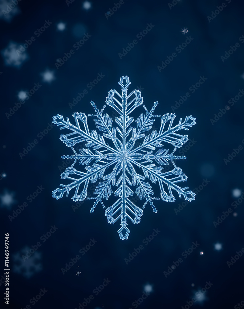 Delicate frost patterns showcase winter's beauty in a serene blue backdrop Delicate frost patterns showcase winter's beauty in a serene blue backdrop