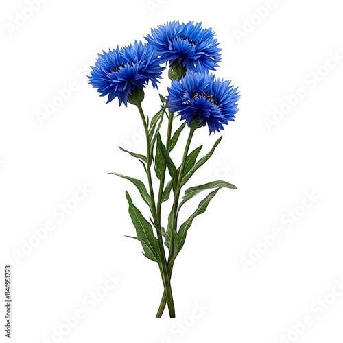 bouquet of flowers cornflowers on transparent background. pdf