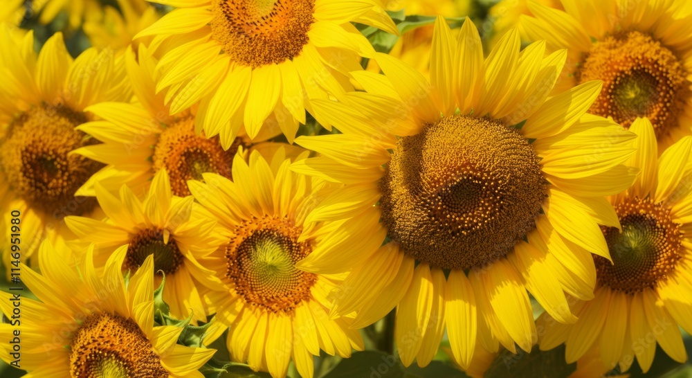 Vibrant sunflowers in full bloom capturing summer's essence Vibrant sunflowers in full bloom capturing summer's essence