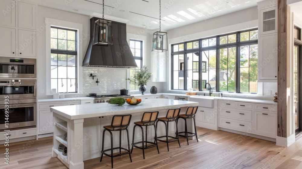 Fototapeta premium Kitchen decor emphasizing simplicity