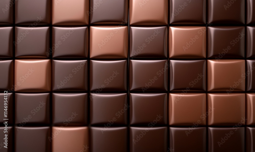Square patterns in alternating chocolate and mocha tones, arranged in a clean grid design with subtle lighting effects. Square patterns in alternating chocolate and mocha tones, arranged in a clean grid design with subtle lighting effects.