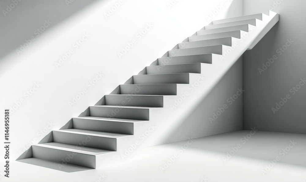Geometric black-and-white staircase with sharp, precise angles, dramatic light, and shadow interplay. . Geometric black-and-white staircase with sharp, precise angles, dramatic light, and shadow interplay. .