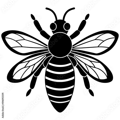 bee silhouette vector illustrator photo