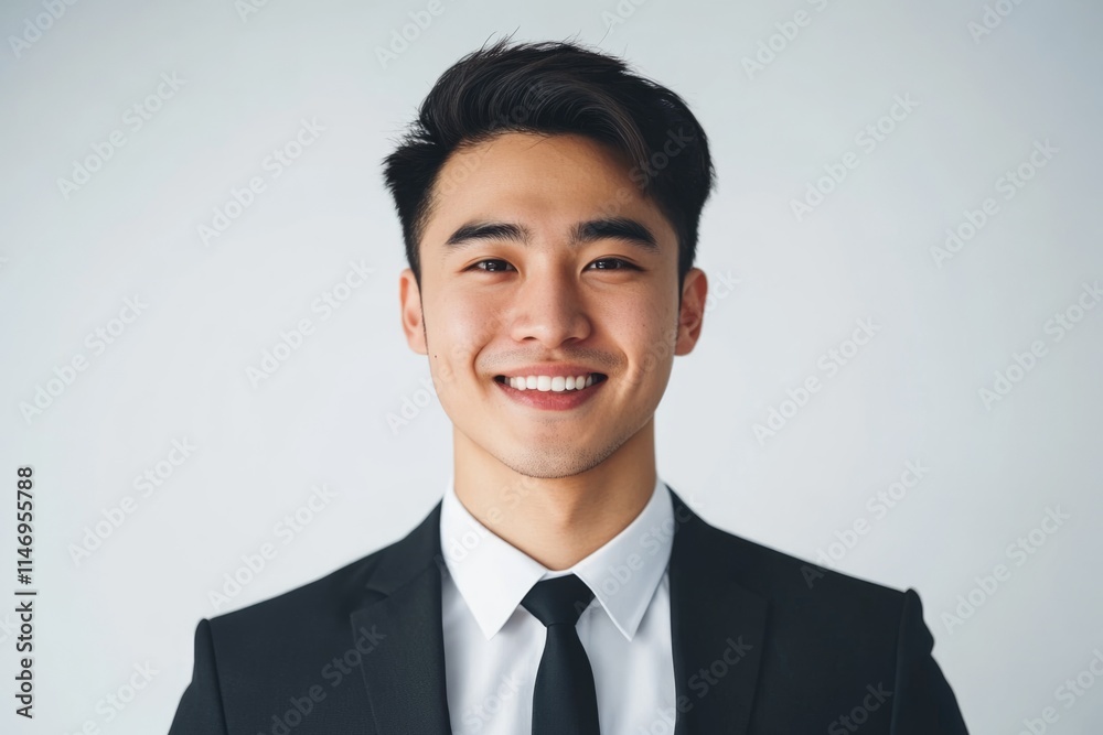 Handsome and friendly face asian businessman smile in formal suit on white background studio shot. Handsome and friendly face asian businessman smile in formal suit on white background studio shot.