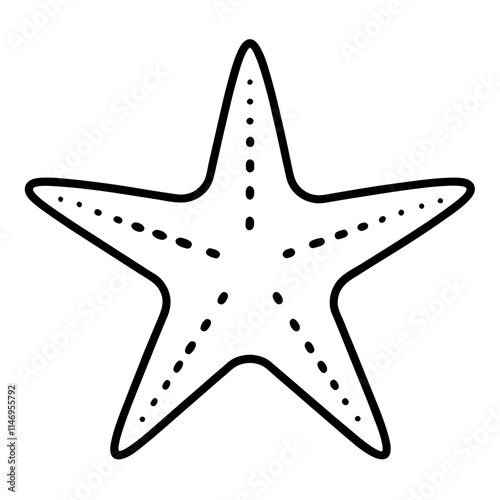 starfish line art vector