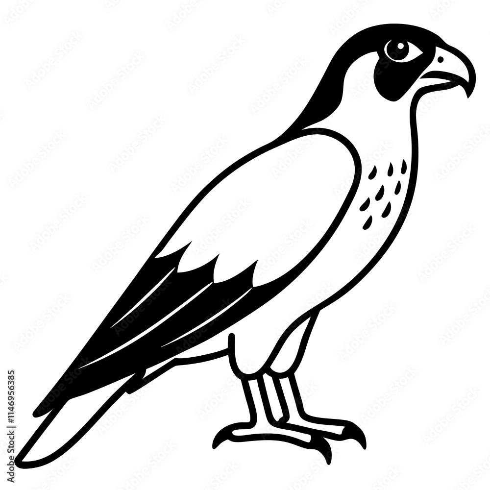 falcon line art vector falcon line art vector