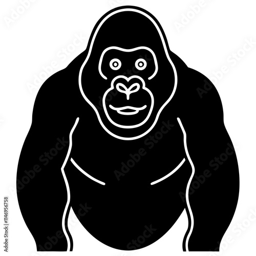 gorilla silhouette vector illustrator photo