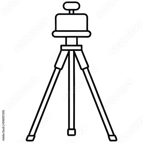 Standard tripod flat vector illustration white background