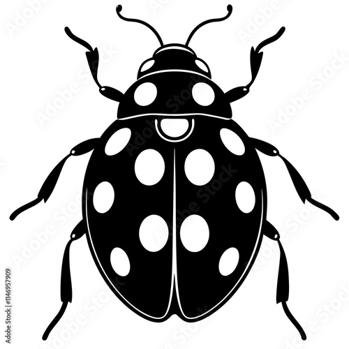 ladybug silhouette vector illustrator