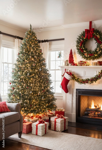 christmas tree with gifts