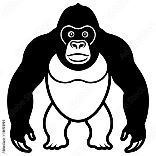 gorilla silhouette vector illustrator photo