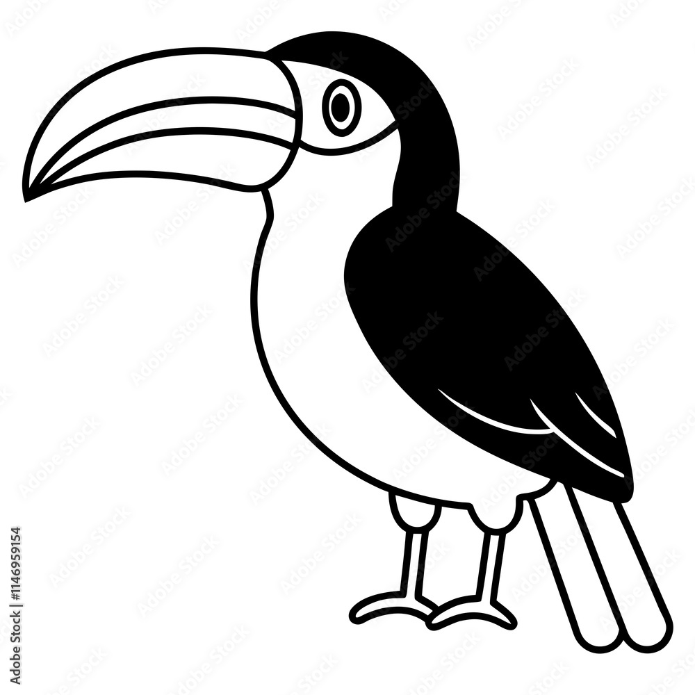 Fototapeta premium toucan silhouette vector illustrator