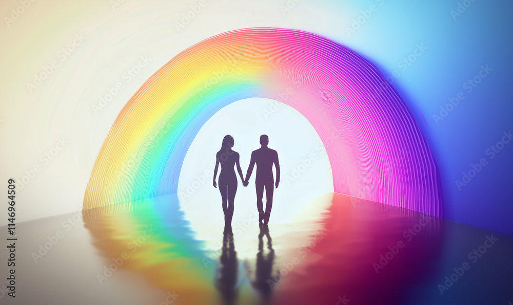 Celebrating lgbtq pride month a beautiful rainbow of equality and love in a vibrant environment Celebrating lgbtq pride month a beautiful rainbow of equality and love in a vibrant environment