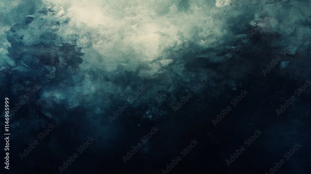 Fototapeta premium Mysterious abstract ocean surface with dark hues and ethereal texture on the canvas during a serene evening atmosphere