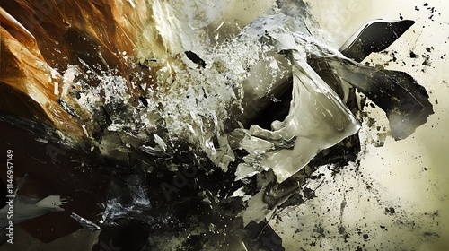 Hyper-realism Debris Illustration photo