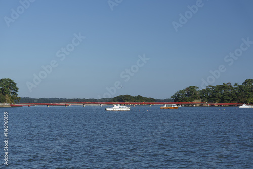 松島湾 遊覧船から眺める海の風景 Matsushima Bay Ocean view from a sightseeing boat photo