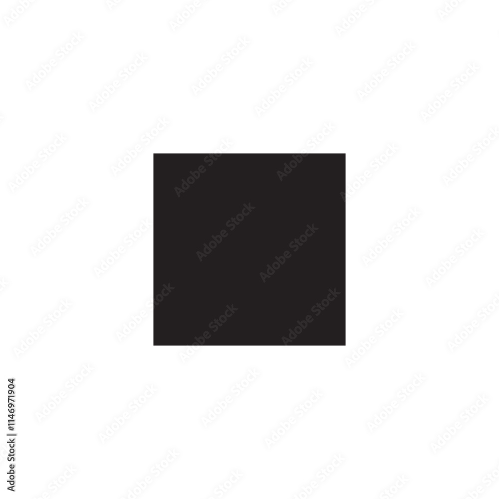 Obraz premium Solid black square shape icon