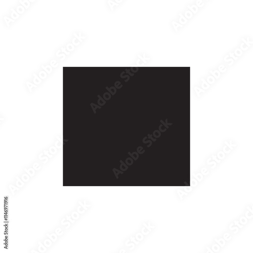 Solid black square shape icon
