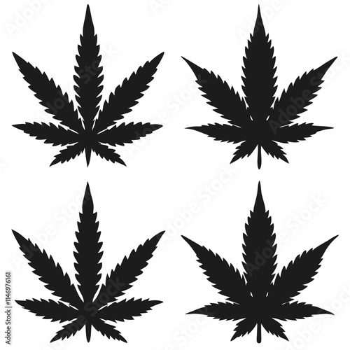 Marijuana silhouette vector icon design