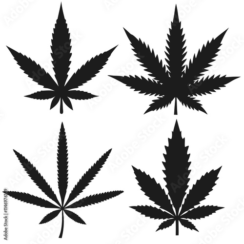 Marijuana silhouette vector icon design