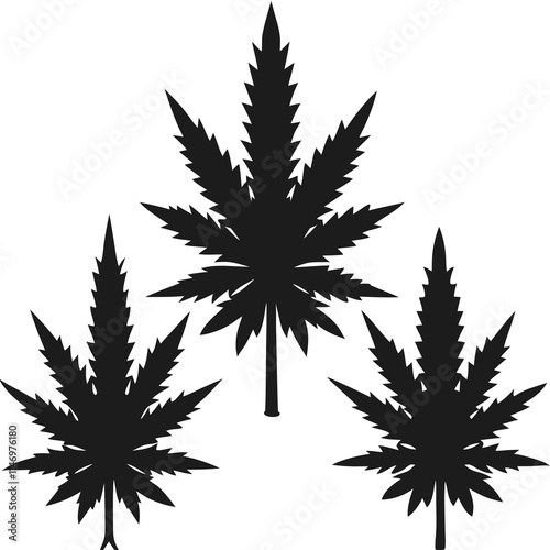 Marijuana silhouette vector icon design