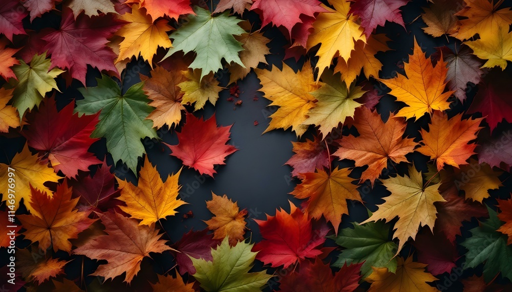 Vibrant Autumn Leaves Background Vibrant Autumn Leaves Background