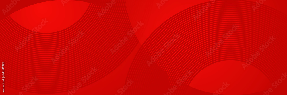 Red background abstract circle line geometric decoration vector illustration template design Red background abstract circle line geometric decoration vector illustration template design