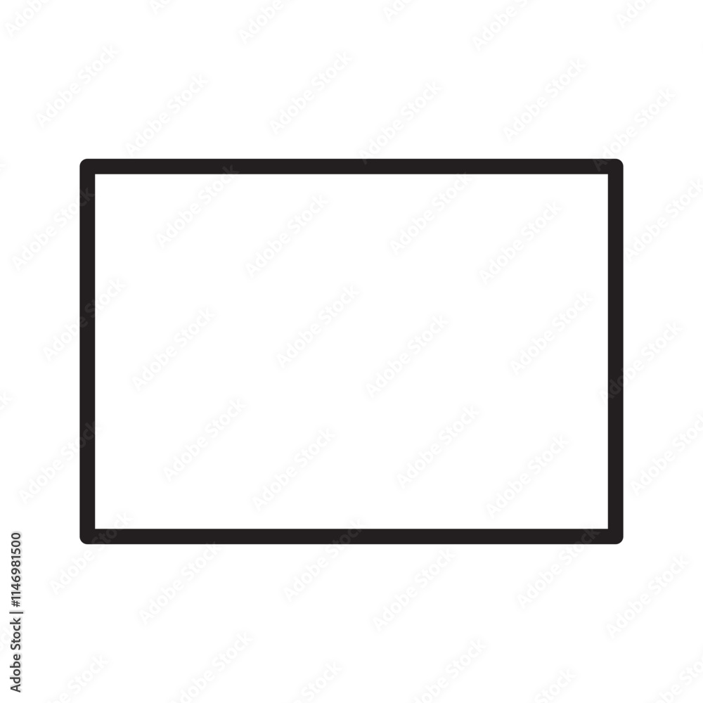 rectangle shape with rounded corner thin line. rectangle shape with rounded corner thin line.