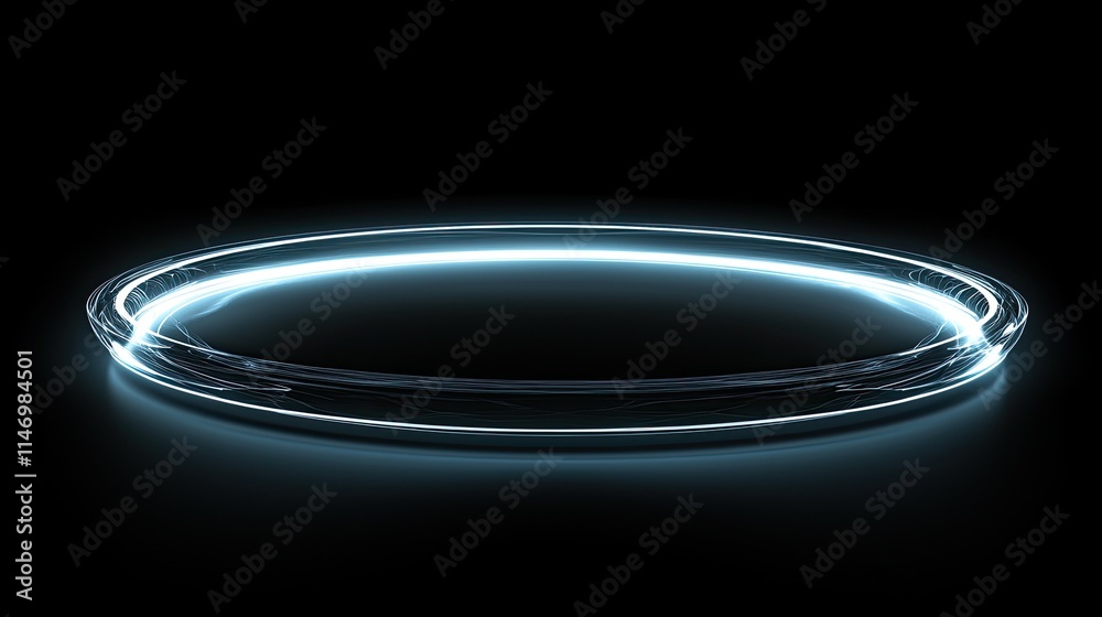Glowing Neon Circle Abstract Light Ring Futuristic Display Glowing Neon Circle Abstract Light Ring Futuristic Display