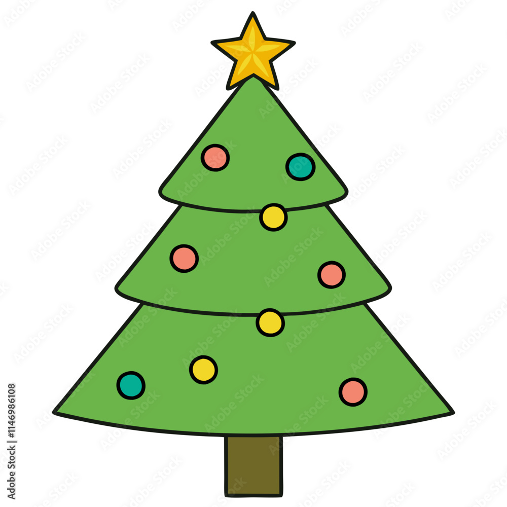 Christmas Tree PNG Illustration Isolated on Transparent Background for Holiday and Festive Designs Christmas Tree PNG Illustration Isolated on Transparent Background for Holiday and Festive Designs