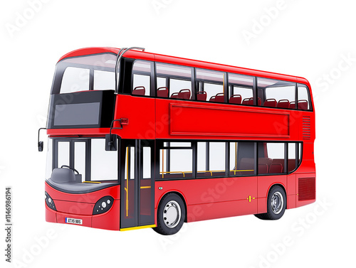 city bus isolated on white