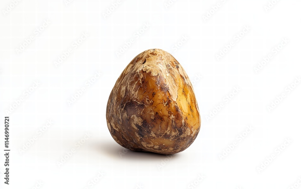 A single potato with a natural textured skin isolated on clear white background A single potato with a natural textured skin isolated on clear white background