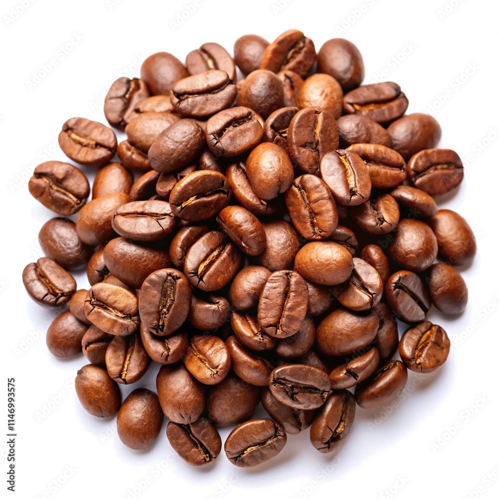 Coffee Beans Over White Background Coffee Beans Over White Background