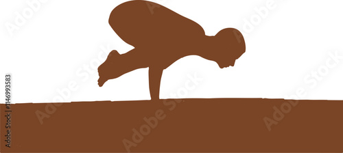 Silhouette of Morning workout outdoors, sports and healthy lifestyle