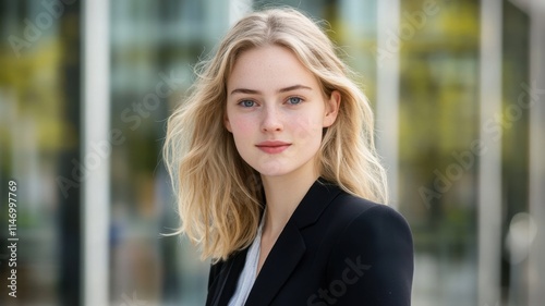 Woman with long brown hair