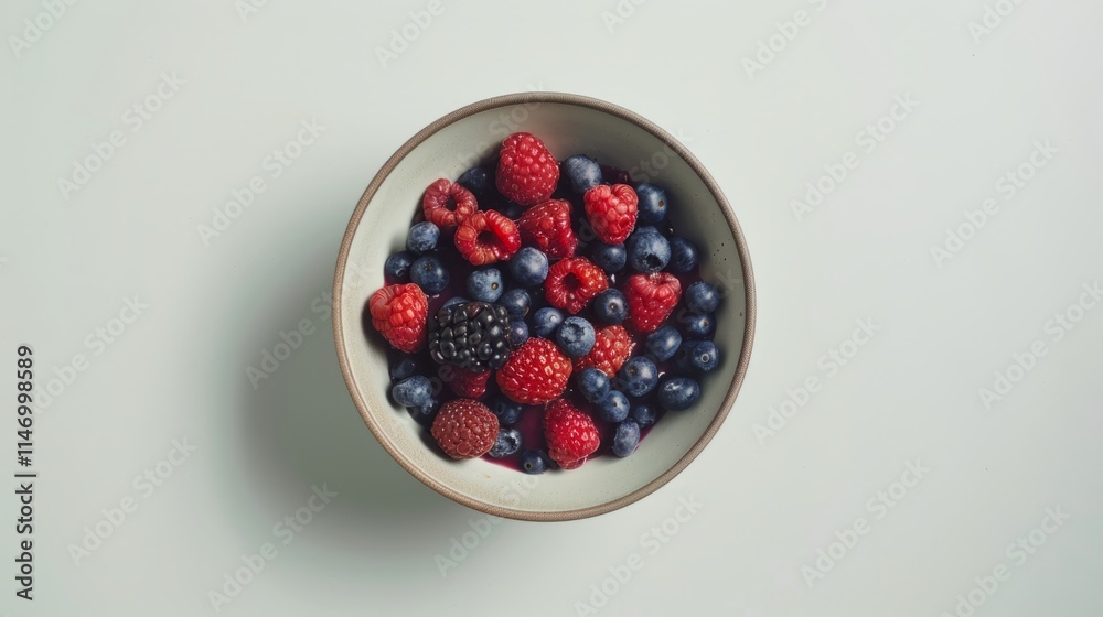 Minimalistic breakfast arrangement with acai bowl Minimalistic breakfast arrangement with acai bowl