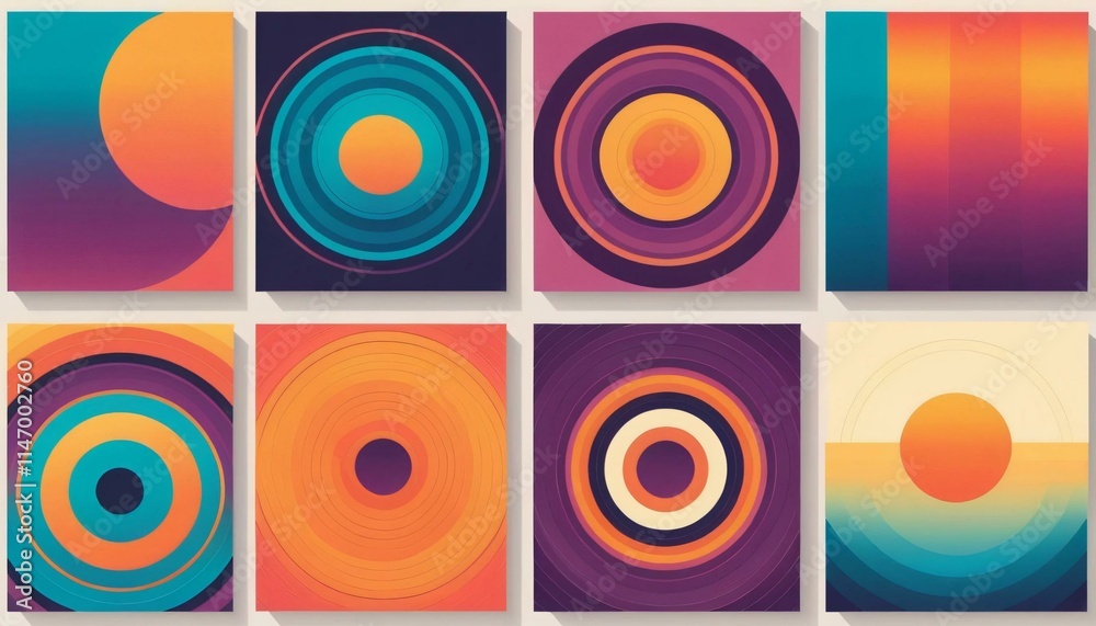 Obraz premium set of colorful backgrounds