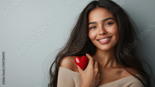 Beautiful  woman with clean fresh skin on white background, Face care, Facial treatment, Cosmetology, beauty and spa, portrait