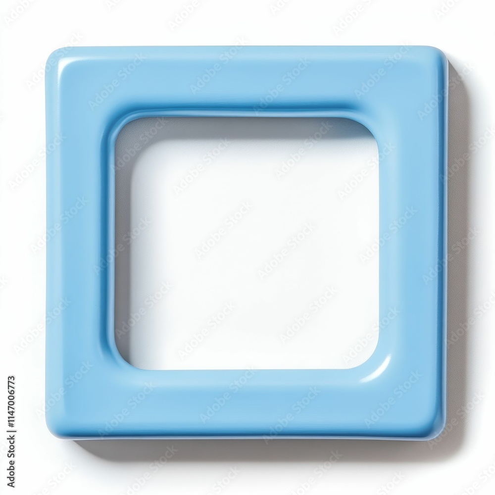 Light blue, square frame; empty, rounded edges. Light blue, square frame; empty, rounded edges.